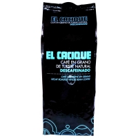 CAFE EL CACIQUE  DESCAFEINADO NATURAL EN GRANO   1KG