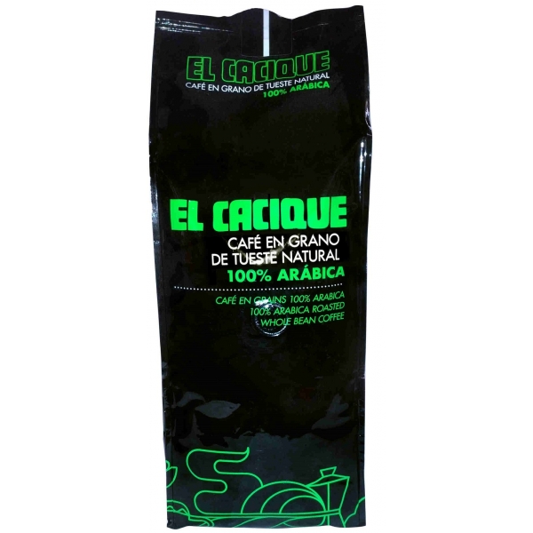 CAFE EL CACIQUE  NATURAL EN GRANO   1KG