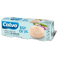 Calvo Atún Claro sin Aceite, al Natural - Bajo en Sal