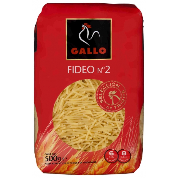 PASTA GALLO FIDEO N2 500GR