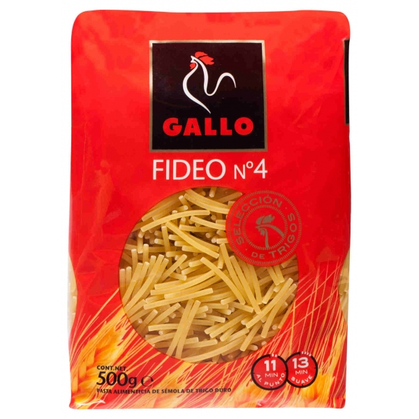 PASTA GALLO FIDEO N4 500GR