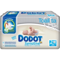 TOALLITA DODOT SENSITIVE 54 X PACK 2 108U