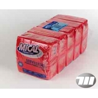 SERVILLETA MICAL 33X33 ROJO 5X50U