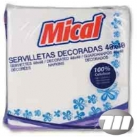 SERVILLETA MICAL DECORADA 40X40 50U