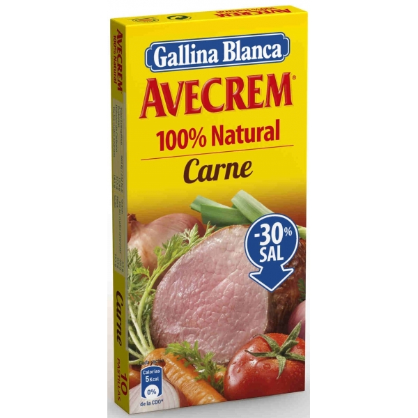 PASTILLAS AVECREM GALLINA BLANCA CALDO DE CARNE 10PAST.