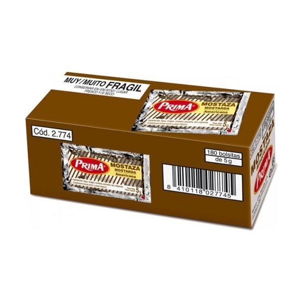 MOSTAZA PRIMA 180 SOBRES 4GR