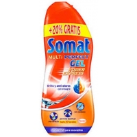 SOMAT GEL LAVAVAJILLAS ANTIGRASA CON VINAGRE 27 DOSIS