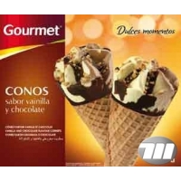 HELADO GOURMET CONO VAINILLA -CHOCO  P-6