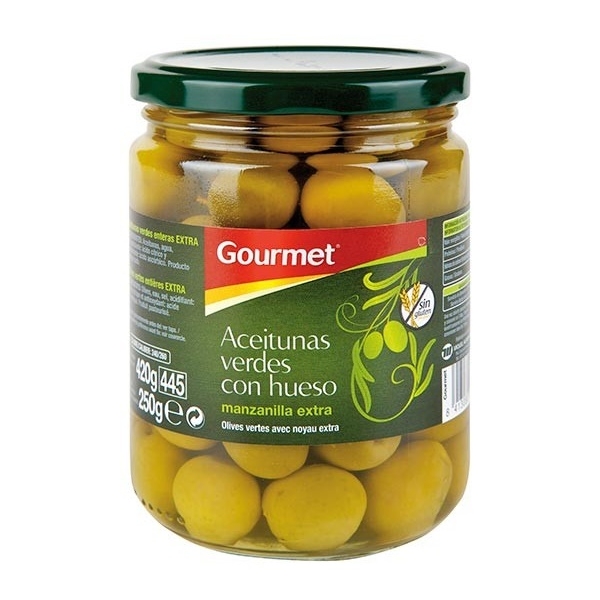ACEITUNA GOURMET MANZ.C/H FC.250G