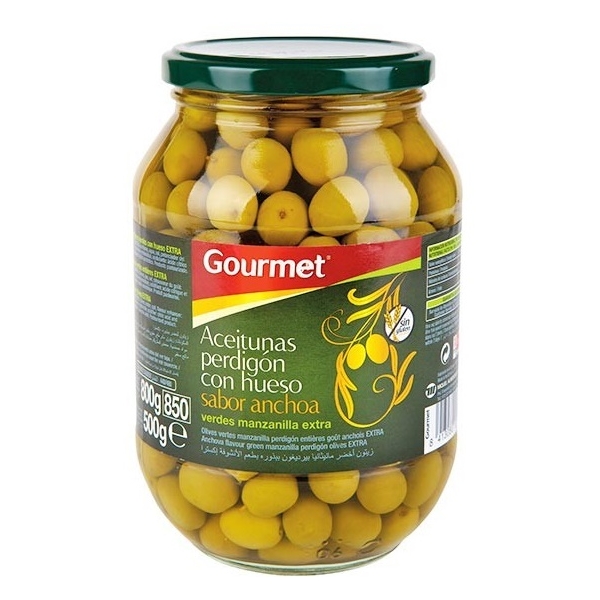 ACEITUNAS GOURMET PERD.S/ANCH.500G
