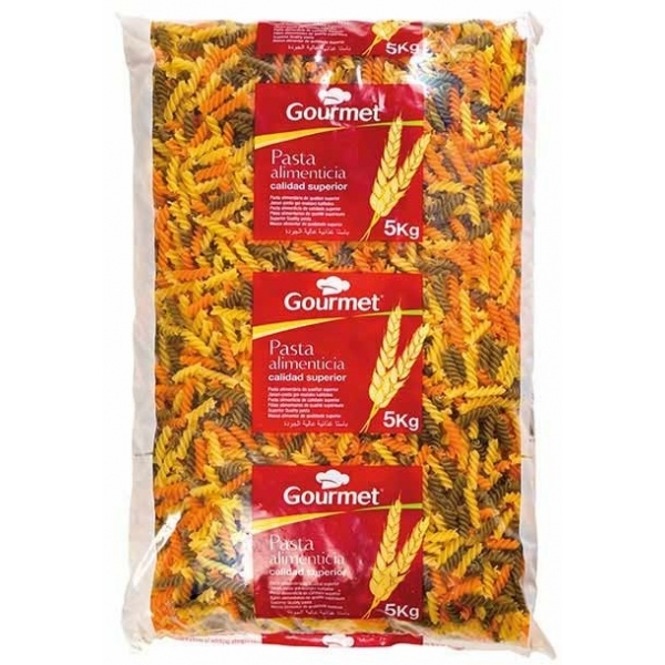 PASTA  ESPIRAL TRICOLOR GOURMET  5KG