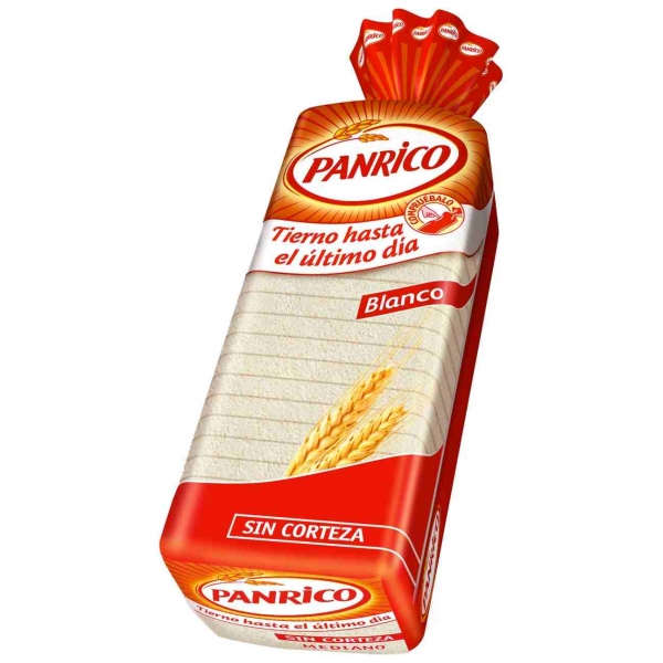 PAN DE MOLDE PANRICO  SIN CORTEZA 450GR