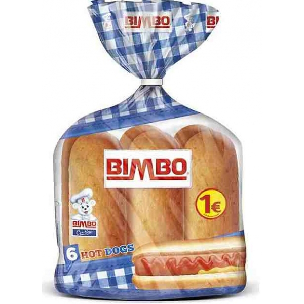PAN DE HOT DOG BIMBO P-6