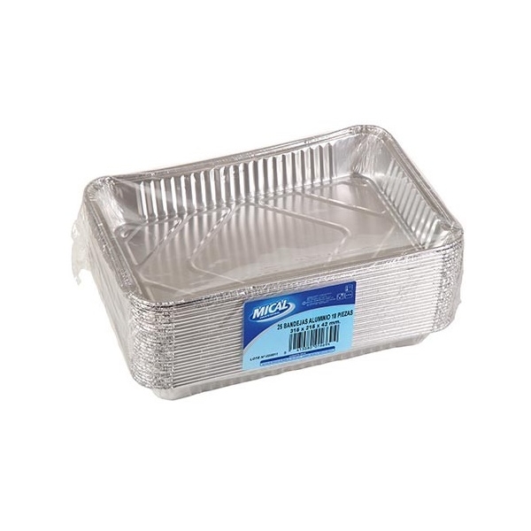 BANDEJA MICAL ALUMINIO 18 PZAS 25 U