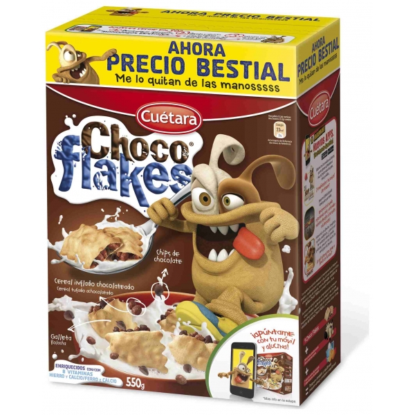 CHOCO FLAKES CU&Egrave;TARA CEREALES  550GR