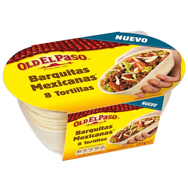 8 BARQUITAS MEXICANAS OLD EL PASO 193GR