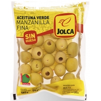 ACEITUNAS MANZANILLA JOLCA SIN HUESO BOLSA 75GR