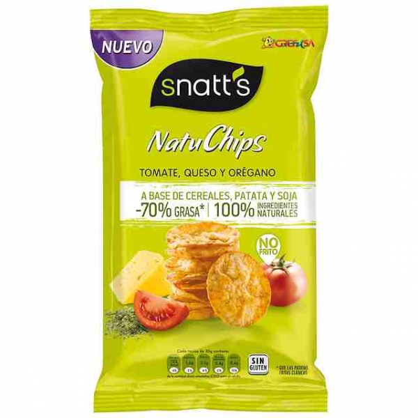 NATUCHIPS TOMATE Y OREGANO GREFUSA 85GR 