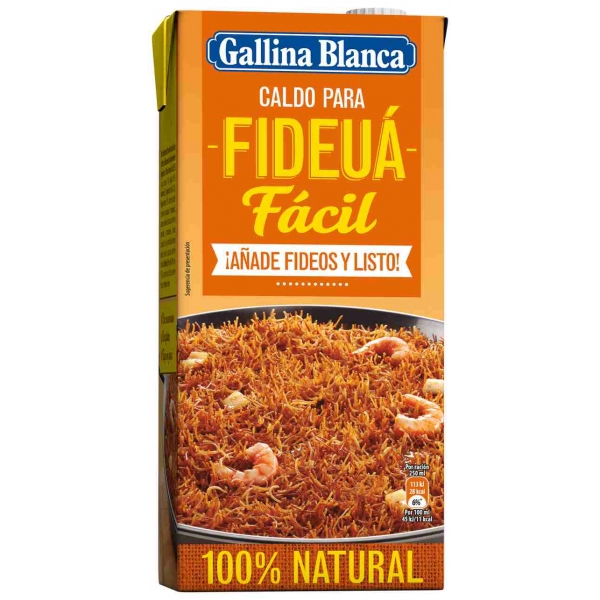 CALDO PARA FIDEU&Aacute; GALLINA BLANCA 1L