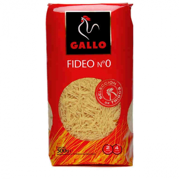 PASTA GALLO FIDEO 0  500GR