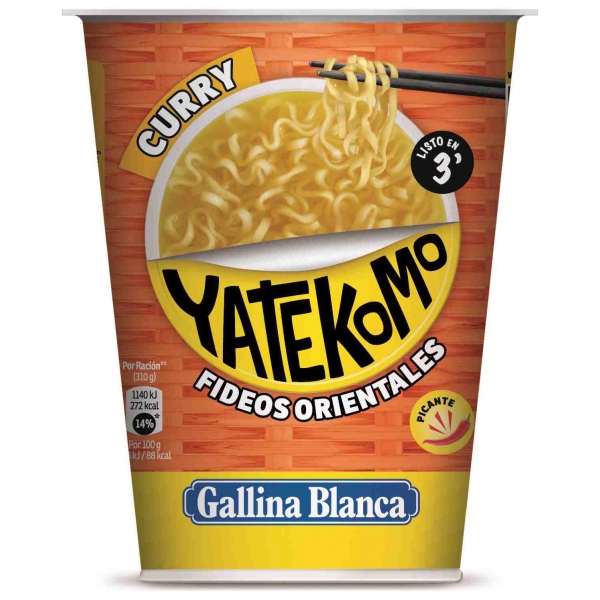 NOODLES YATEKOMO CURRY GALLINA BLANCA 60GR