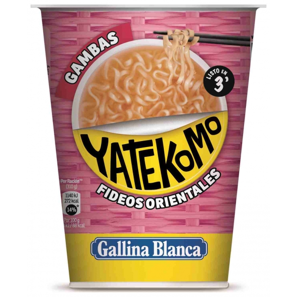 NOODLES YATEKOMO GAMBAS GALLINA BLANCA 60GR