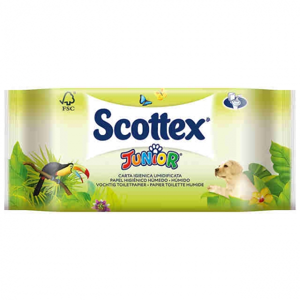 PAPEL HIGIENICO H&Uacute;MEDO JUNIOR SCOTTEX 42U