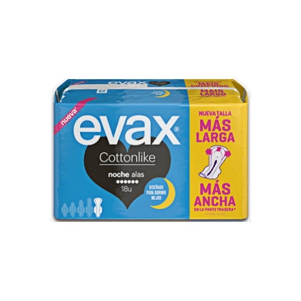 COMPRESA EVAX NOCHE CON ALAS  COTTONLIKE 18U