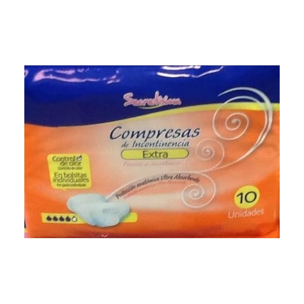 10 x COMPRESAS INCONTINENCIA EXTRA SECRETISIMA 10U Portes incluidos a Paises Bajos